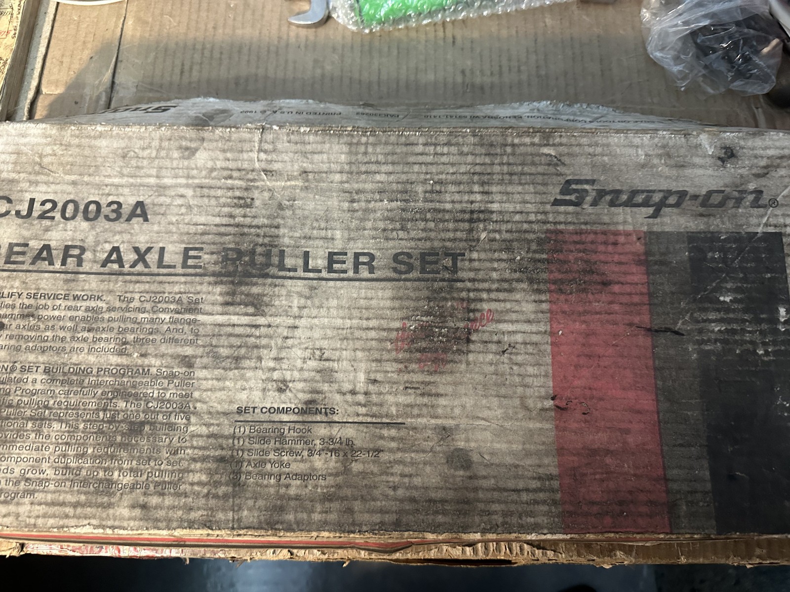 SNAP-ON TOOLS CJ2003A REAR AXLE PULER SET IN BOX – FREE SHIPPING