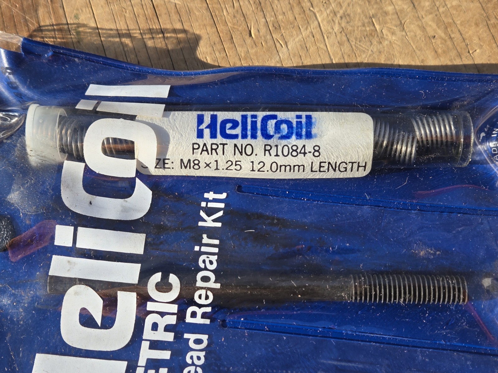 NOS Vintage Helicoil METRIC Thread Repair Kit M8 x 1.25 w/12 Inserts 5546-8 USA