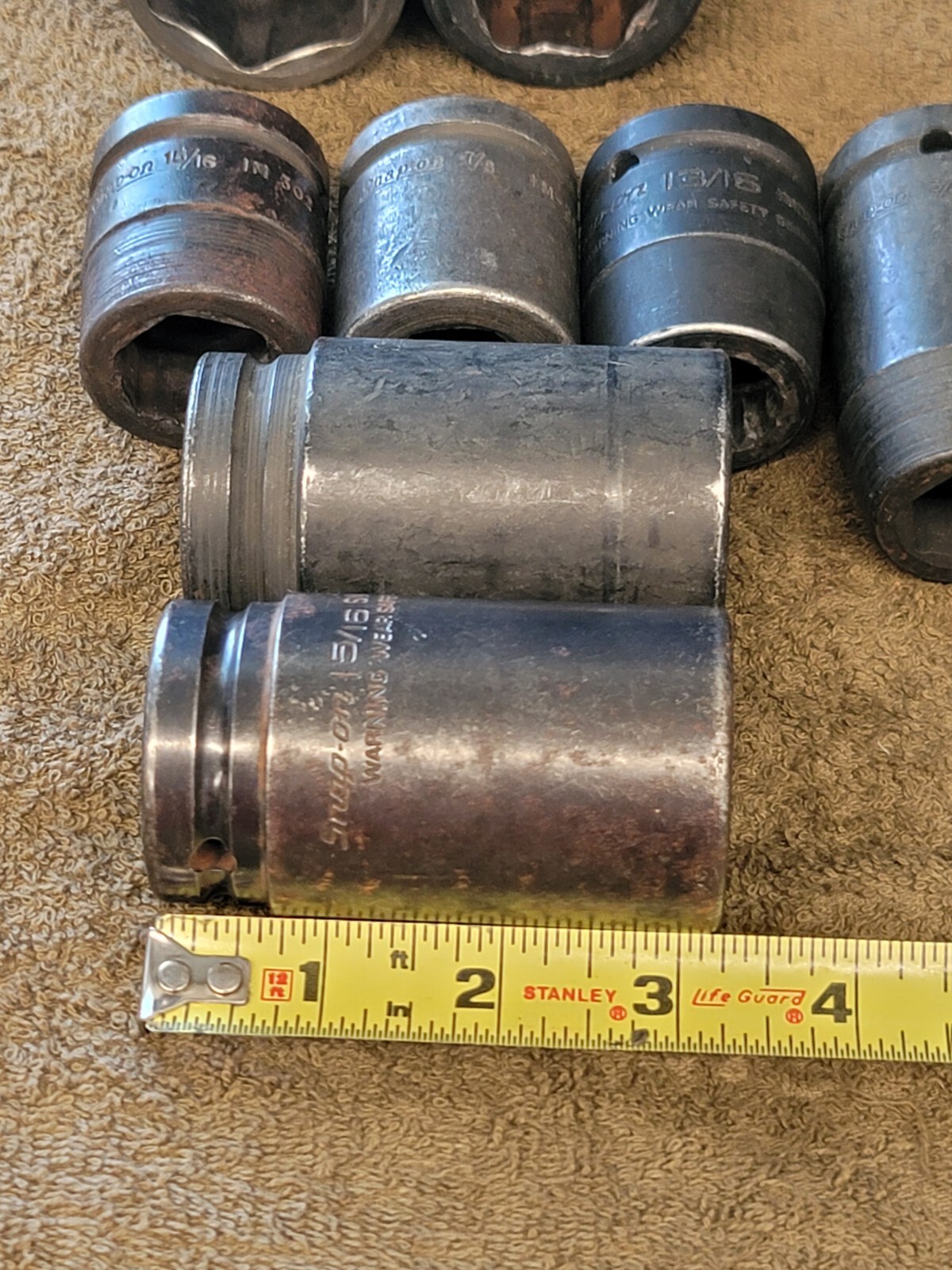 12 Snap-on Impact Socket Set SIM IM 3/4 Drive Sae 1-1/2 3/8 5/16 3/16 1/8 5/8″