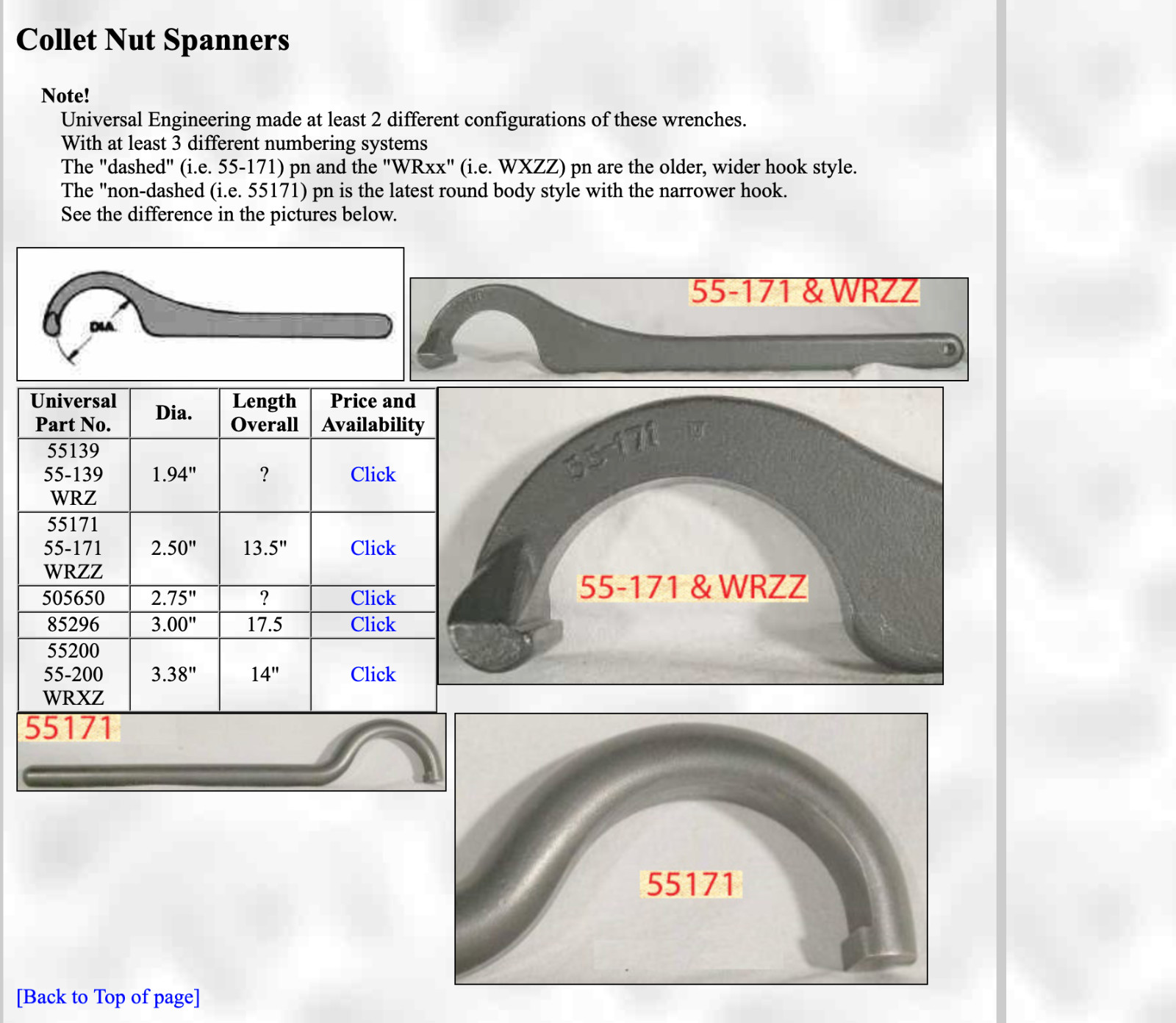 Universal Engineering Collet Nut Spanner Wrench 55139 1.94″ Diameter Acura