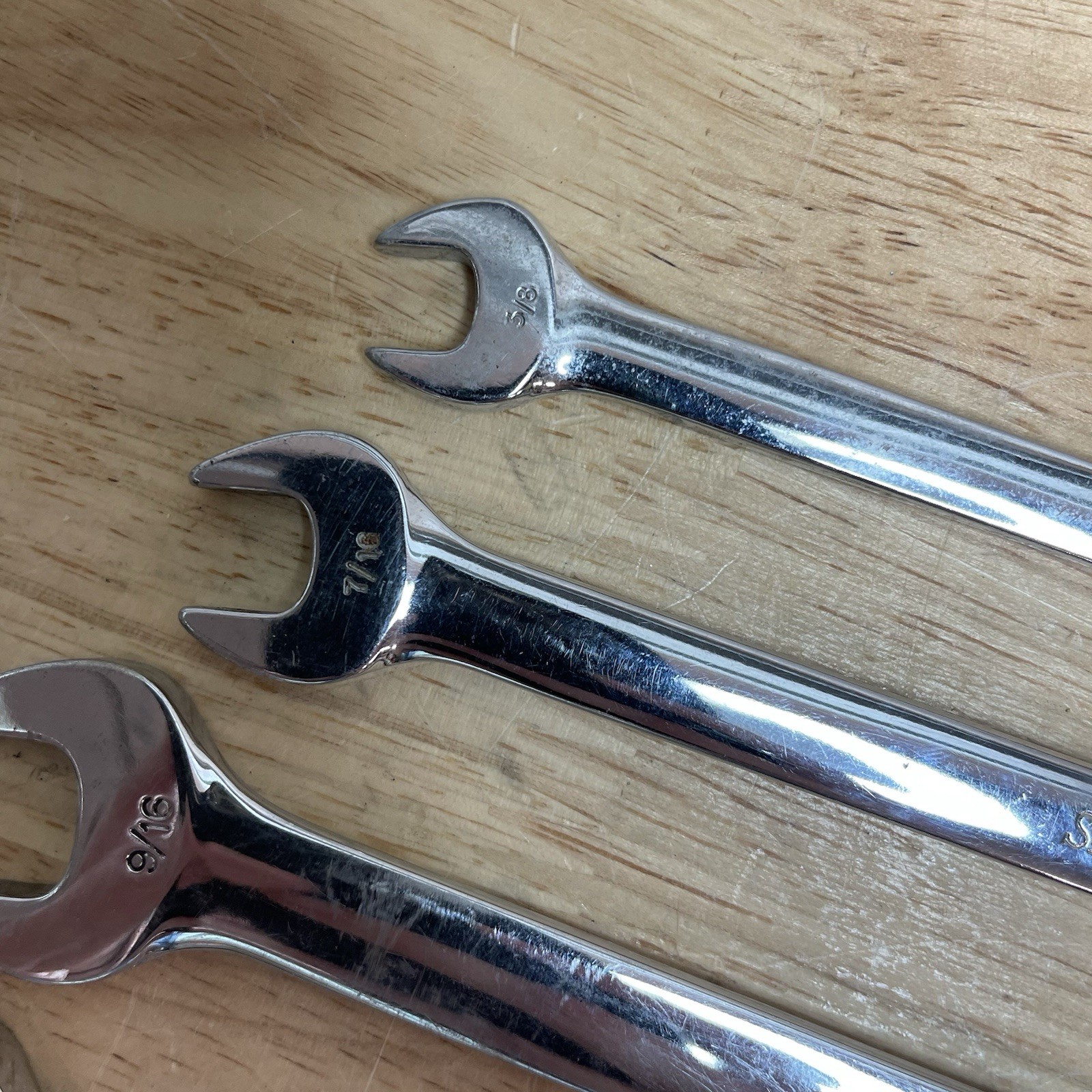 SNAP-ON 6 PC 12 PT COMBINATION WRENCHES (3/8″ OEX12- 3/4″ OEX24) USED.