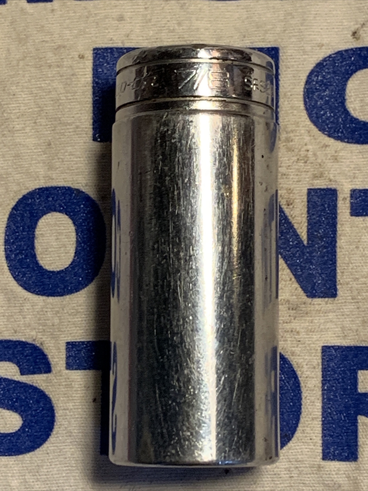 1987 Snap-on Tools USA 3/8″ Drive 7/8″ SAE Deep 6pt Chrome Socket SFS281