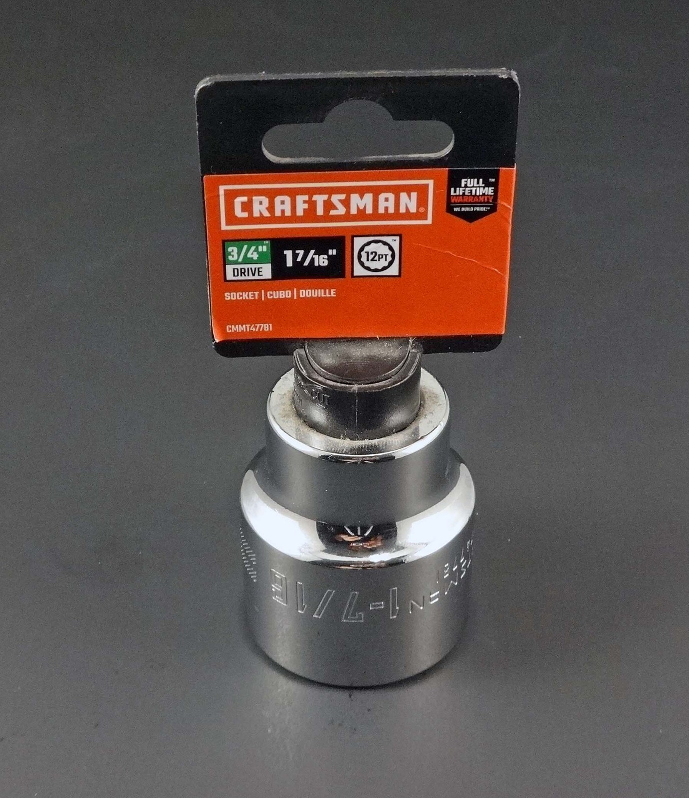 CRAFTSMAN HAND TOOLS 3/4 drive 1-7/16″ SAE Standard 12pt ratchet wrench socket !