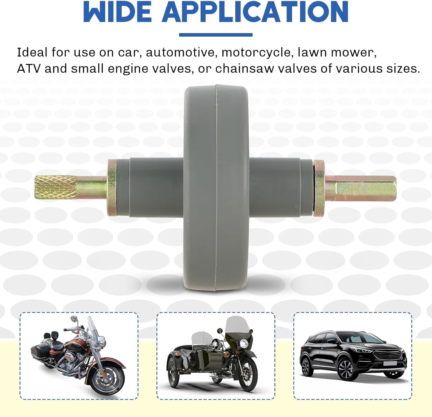 Valve Lapping Tool Kit Attachment with 5 Suction Plates for Small Engine Grind