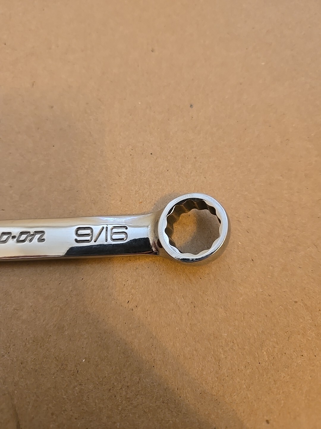 Snap On 9/16″ 12PT SAE Short Chrome Combination Wrench OEX180