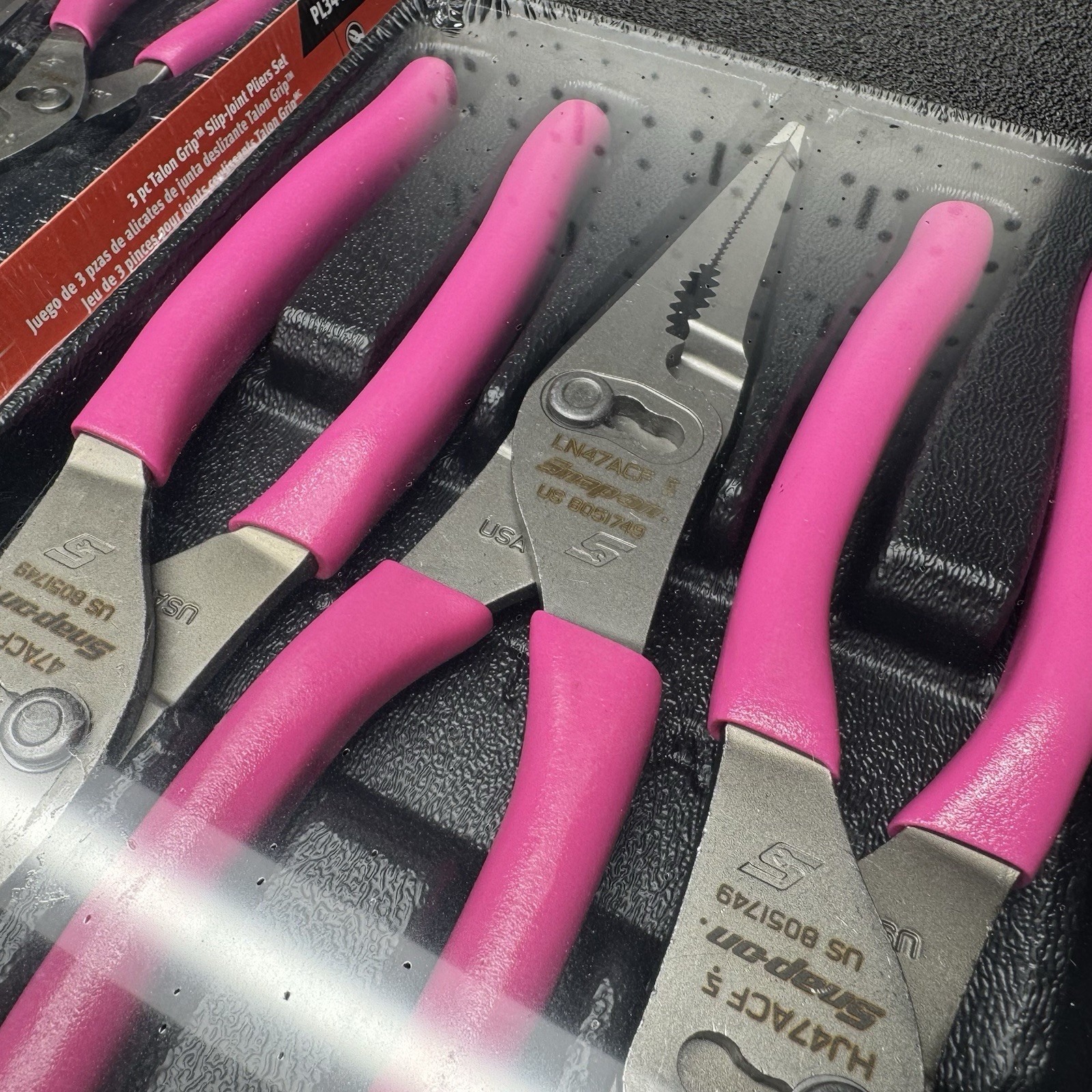 Snap-on Tools LIMITED ELECTRIC PINK Pliers Set PL347ACFEP PL346ACFEP PL344BCFEP
