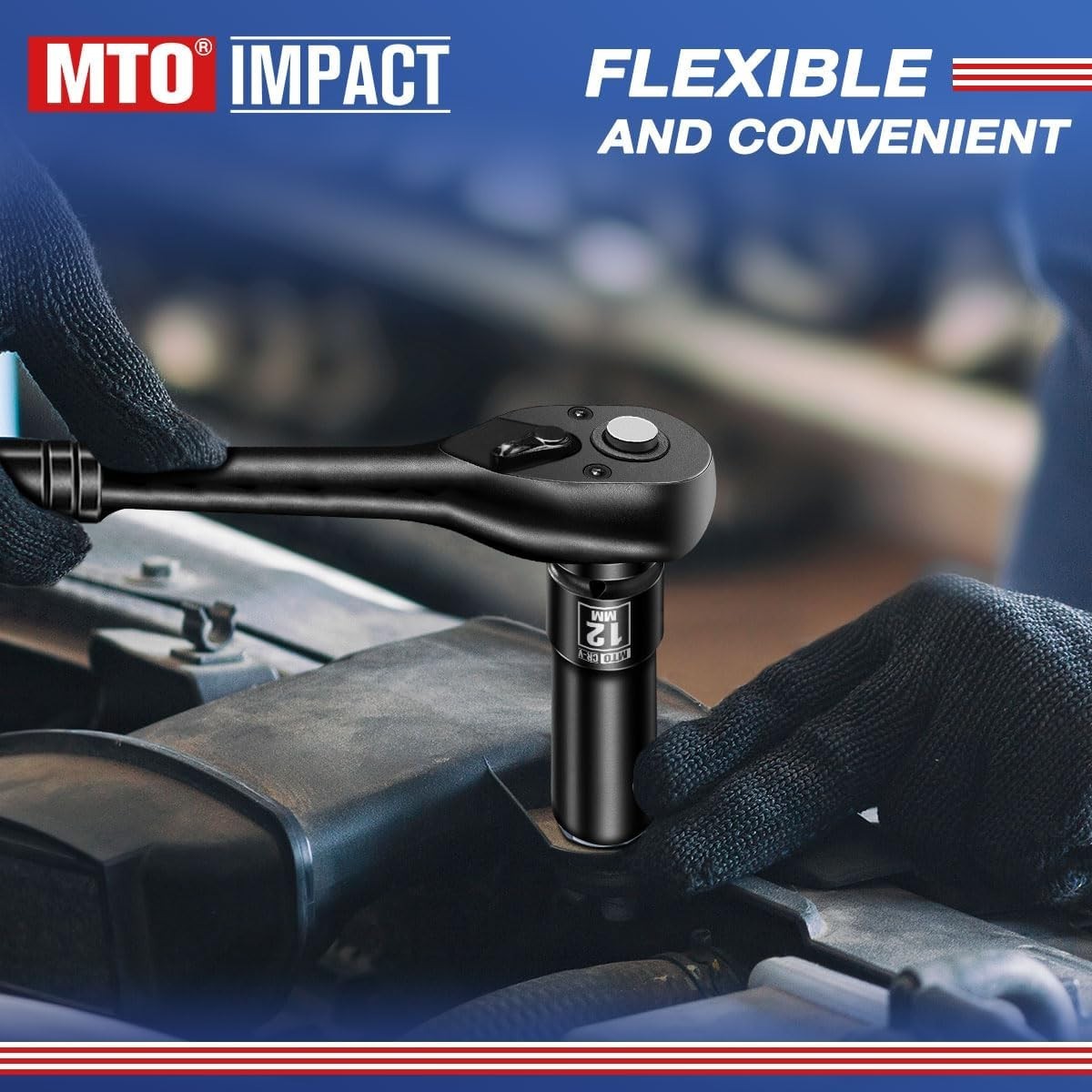 12mm Deep Impact Socket – 1/2″ Drive CR-V Steel, 6-Point Design for Durability