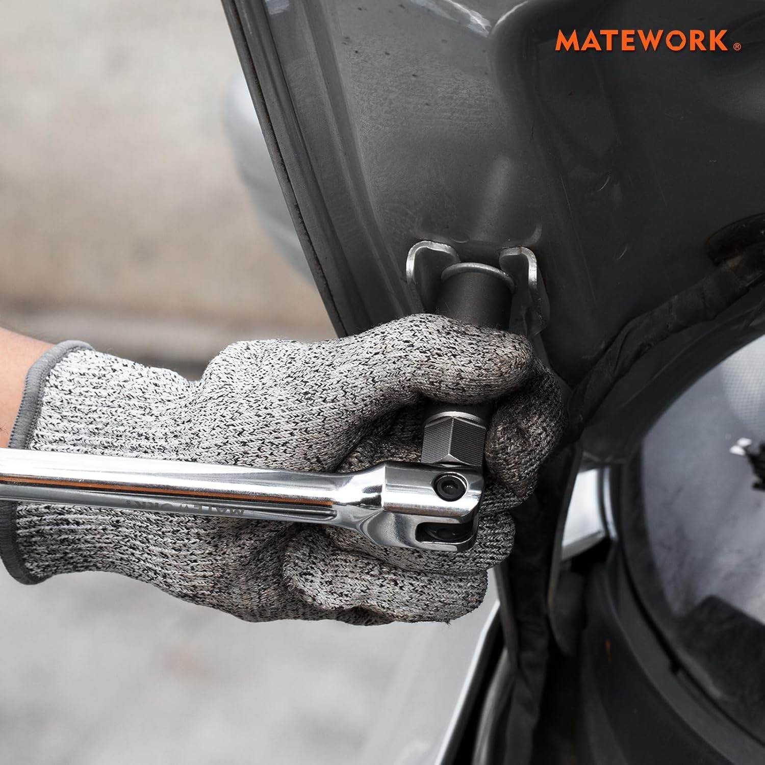 CR-V Flex Head, Polished Non-Slip Handle Wrench