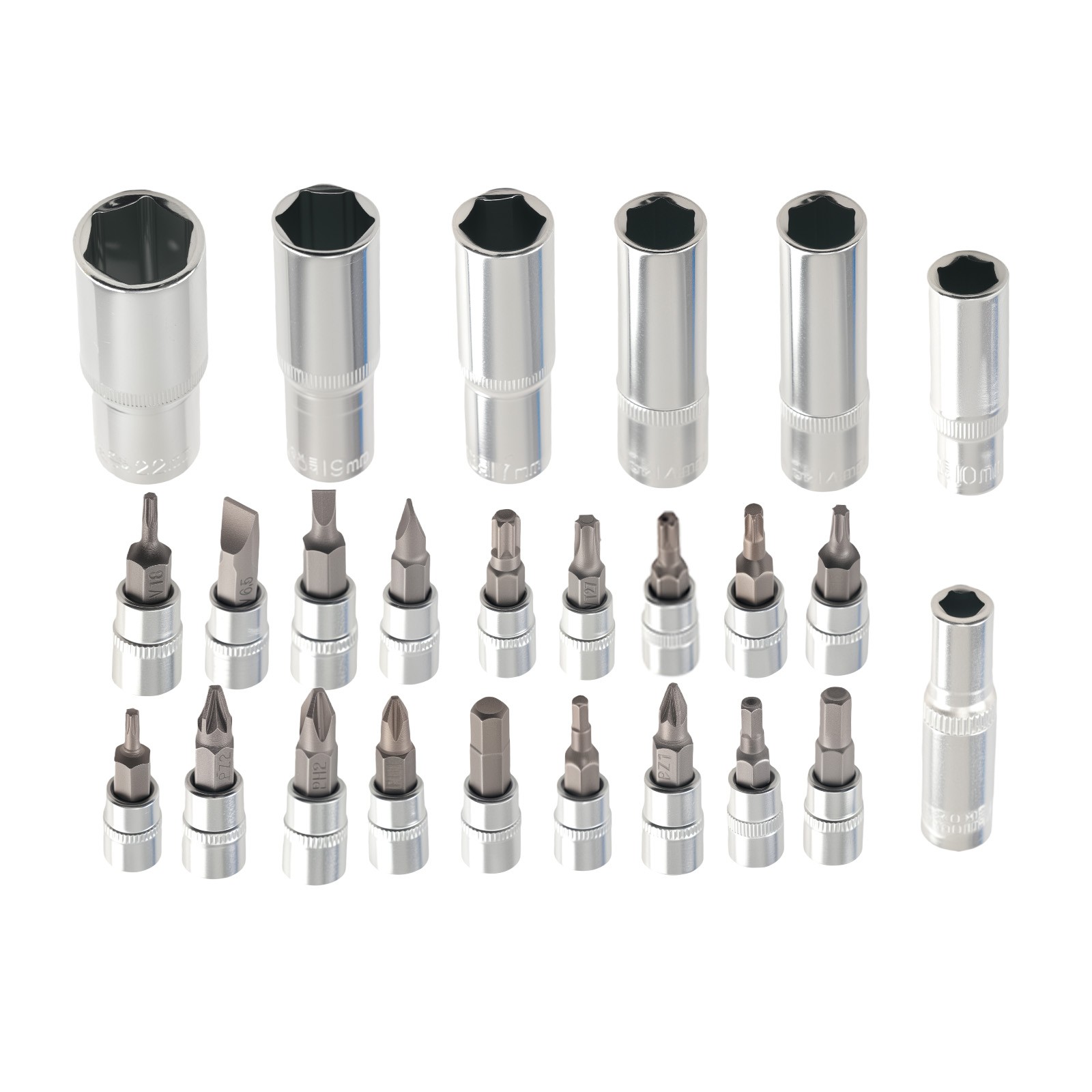 108PCS CR-V Socket Set 1/2 1/4 Drive Ratchets 10-32mm Mechanics Tool Kit