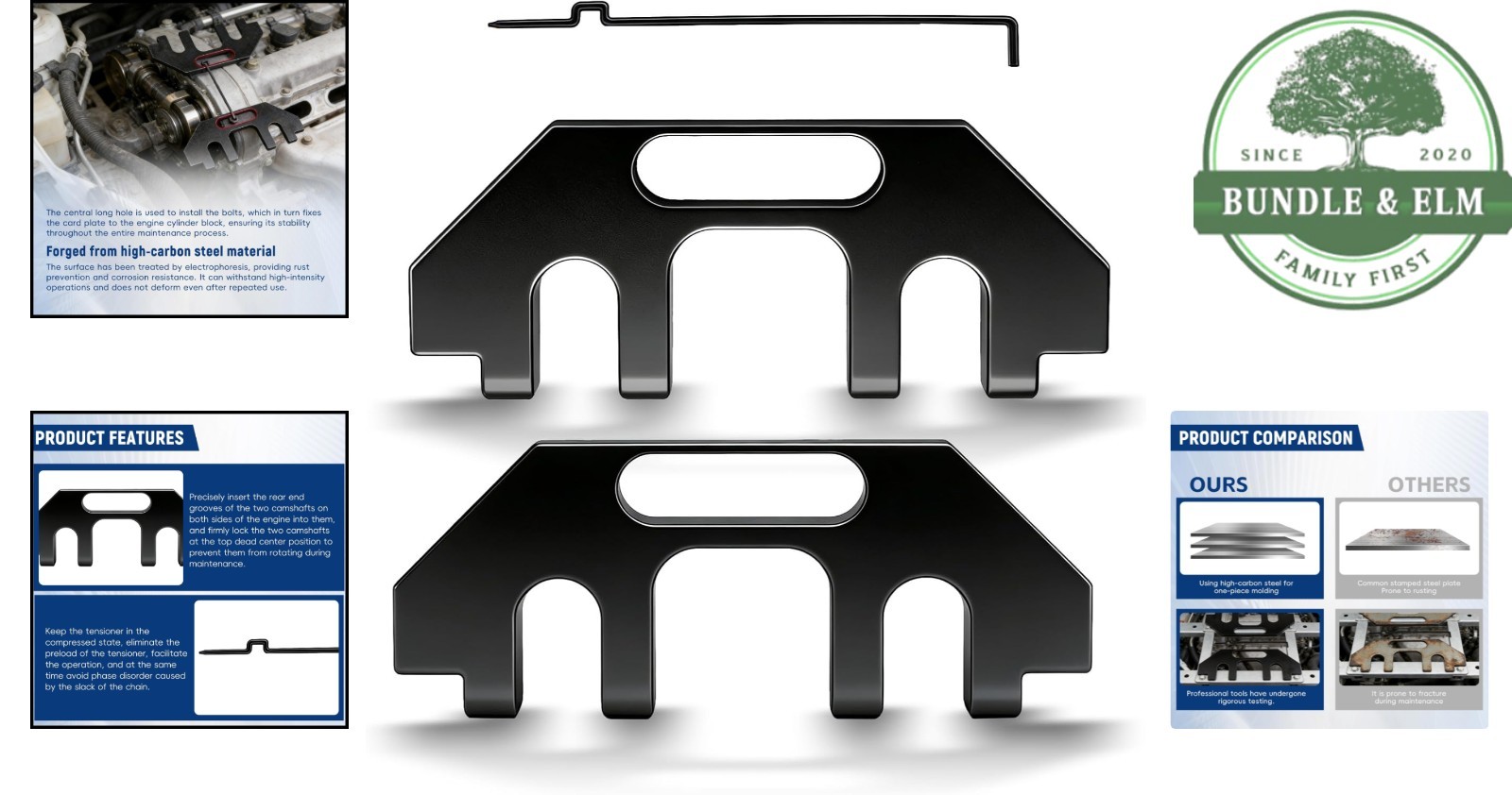 Durable Camshaft Holding Tool Kit for V6 Engines with Timing Alignment Features
