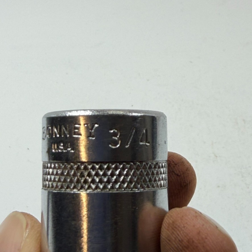 BONNEY USA 1/2″ Drive 3/4″ SAE Shallow 6 Point Socket AH24 EUC