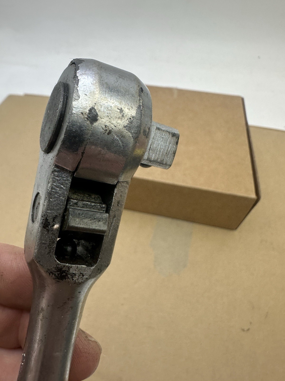 Thorsen 3/8″ Open Gear Socket Knurled Grip Ratchet Model 77 Made USA *READ