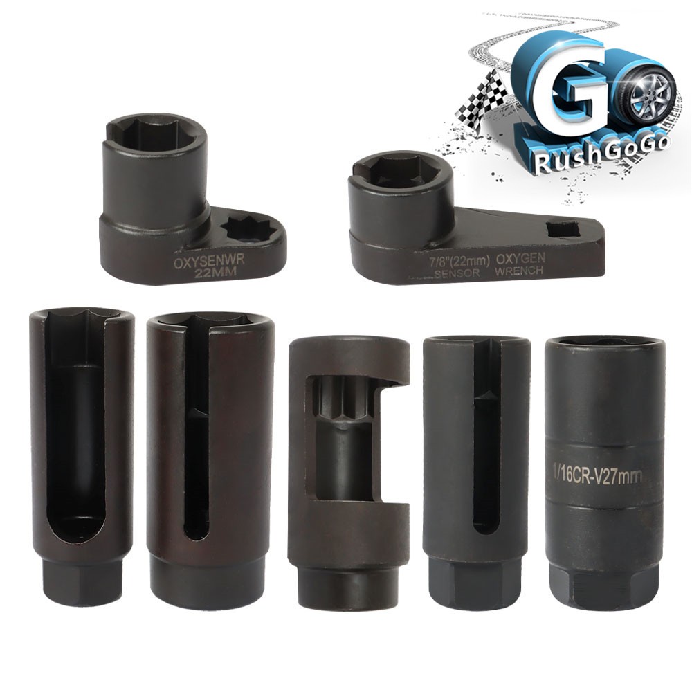 Universal O2 Sensor Removal Installation Tool Kit 1/2″ 3/8″ 7/8″ 22mm 27mm 29mm