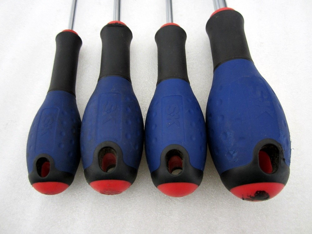 S-K Tools 9pc Slotted Phillips PoziDriv Screwdriver Set Facom SK France