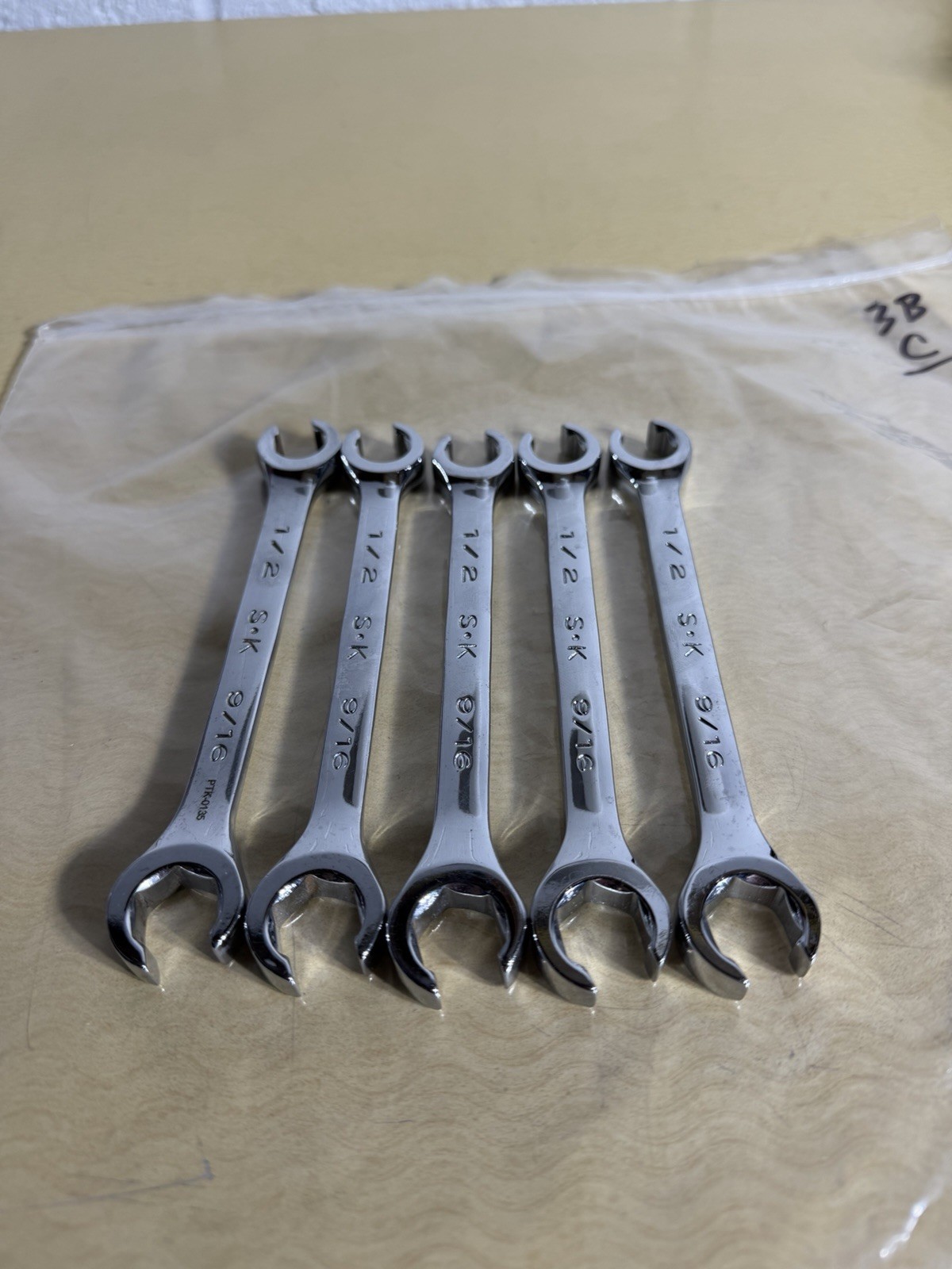 5 pieces – SK Wrench Lot 1/2 9/16 F1618 USA Flare Nut