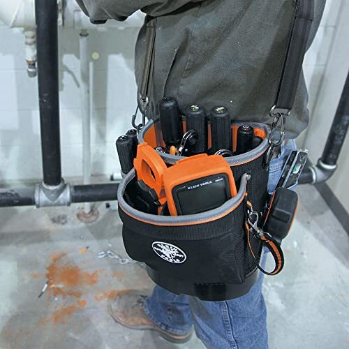 Klein Tools 55419SP-14 Tool Bag with Shoulder Strap Has 14 Pockets
