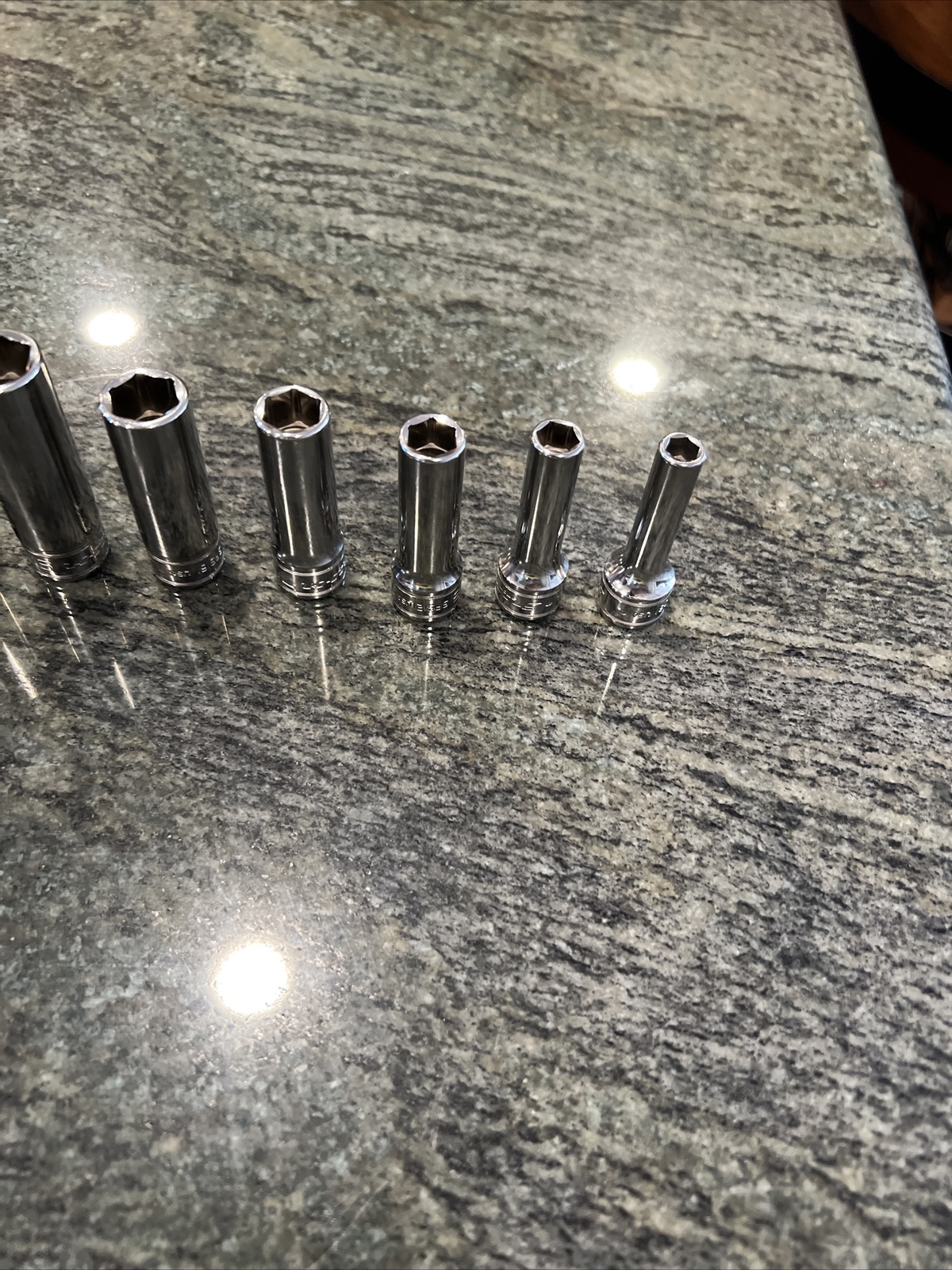 Snap-on 211SFSY 11 pc 3/8″ drive 6-point sae deep socket set new