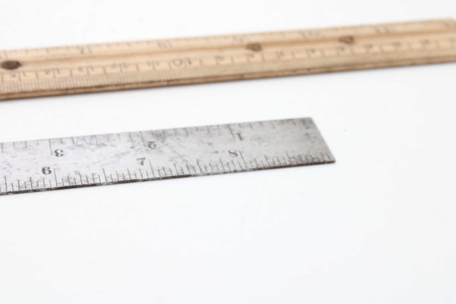 L.S. Starrett Co. 604R 6″ Tempered Ruler Double Side USA