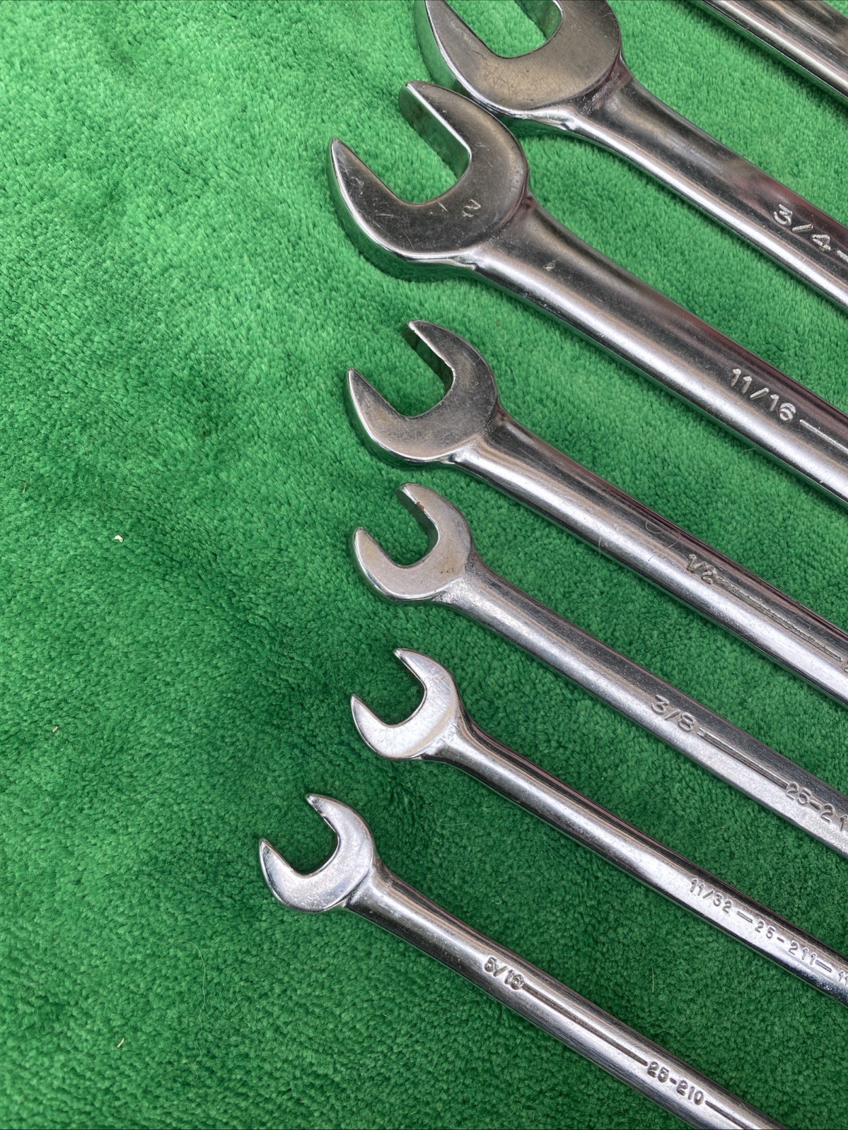 12 PC ARMSTRONG COMBINATION WRENCH SET 5/16” To 1-1/4 USA Vintage USA