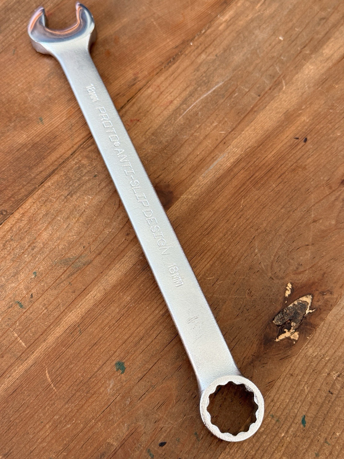 PROTO Professional 1218MASD Combination Wrench 18MM Satin Chrome Metric USA Made