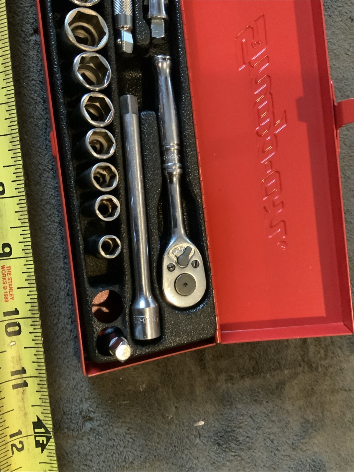 Snap On 1/4” Drive General Service Set, Missing Couple….see Pics…Descrip Sizes..