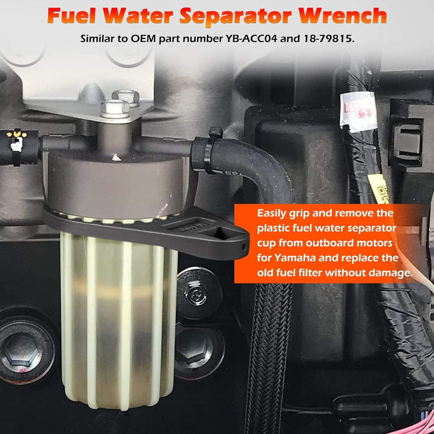 Fuel Filter Water Separator Wrench MT0041 for Yamaha 4-Strokes 150-350 HP 2006+