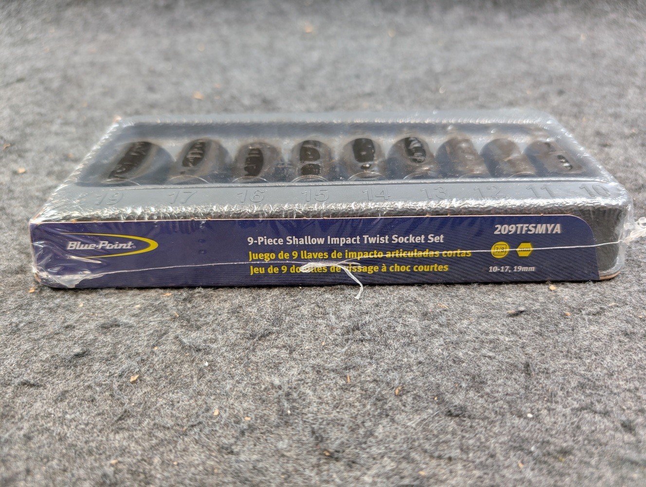 Blue-Point 9Pc 3/8″ Drive Shallow Impact Twist Socket Set 209TFSMYA (461456)
