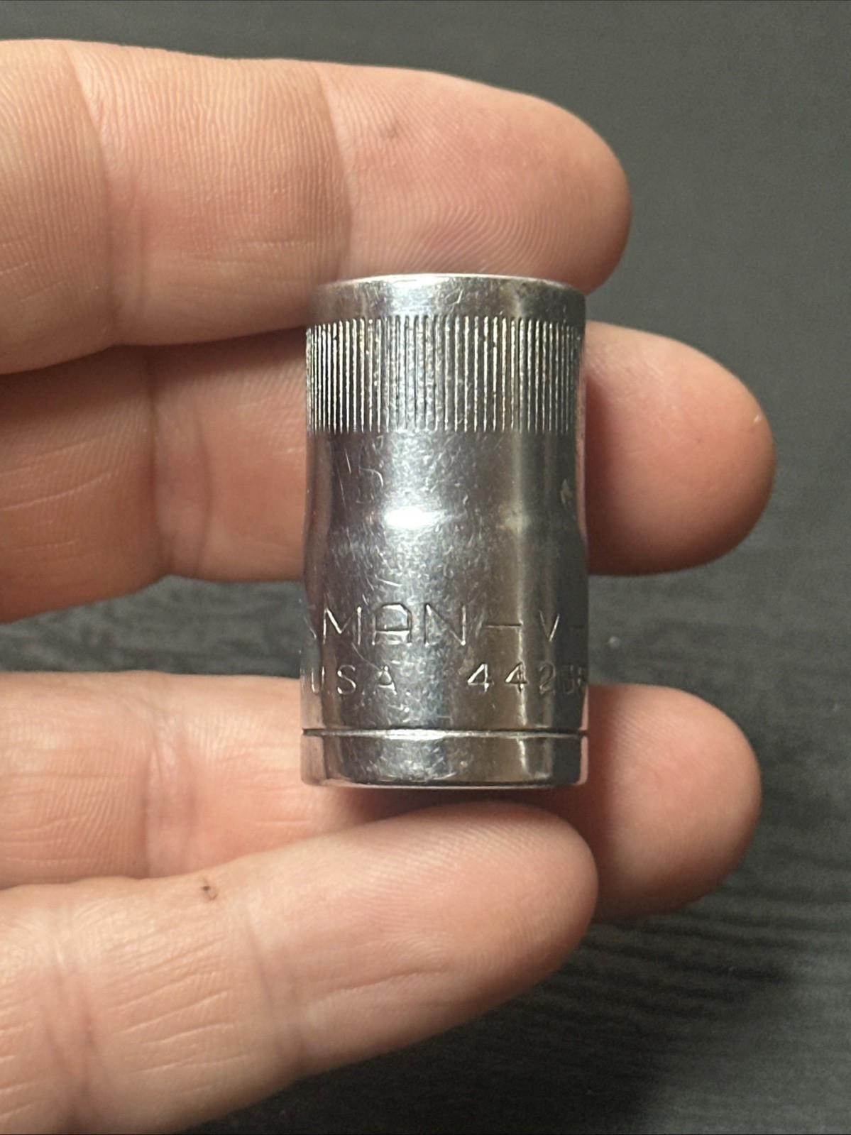 Craftsman Vintage 1/2″ Dr 15M/M 12 Point Shallow Socket 44236 V USA