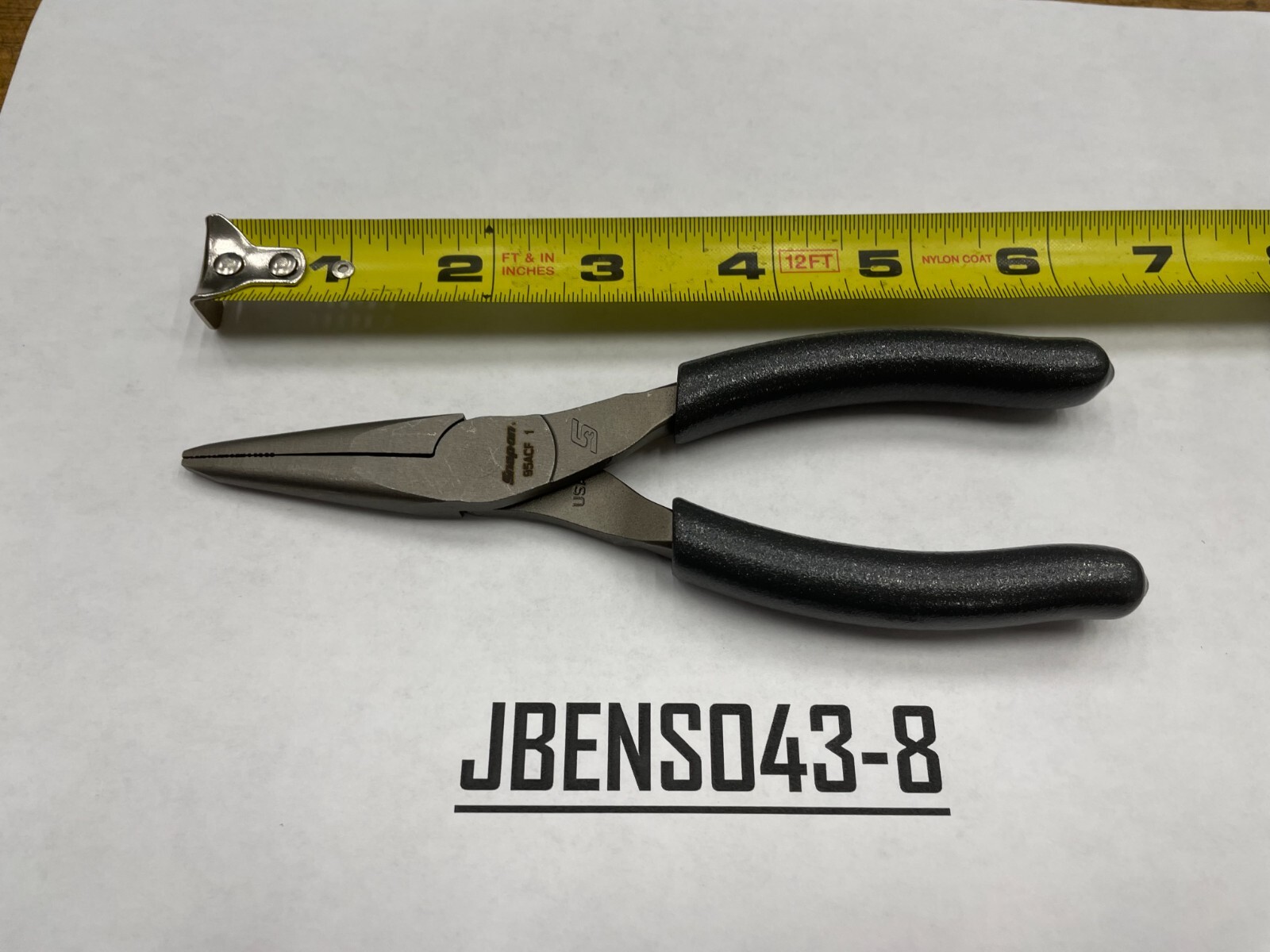 Snap-on Tools USA NEW DARK TITANIUM 6″ Soft Grip Needle Nose Pliers 95ACFDT