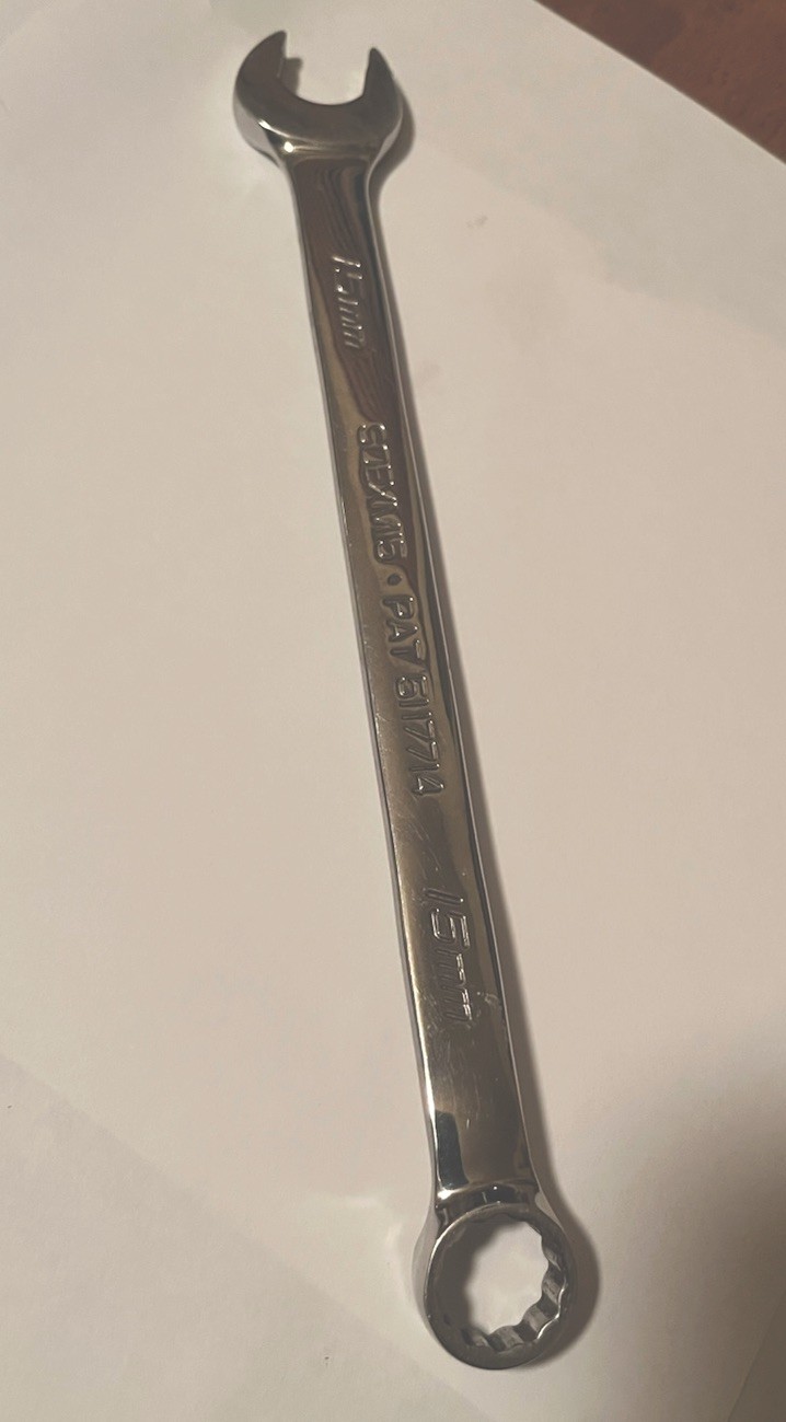 Snap On 15mm Open End 12Point Combination Wtench Part#SOEXM15 VGC