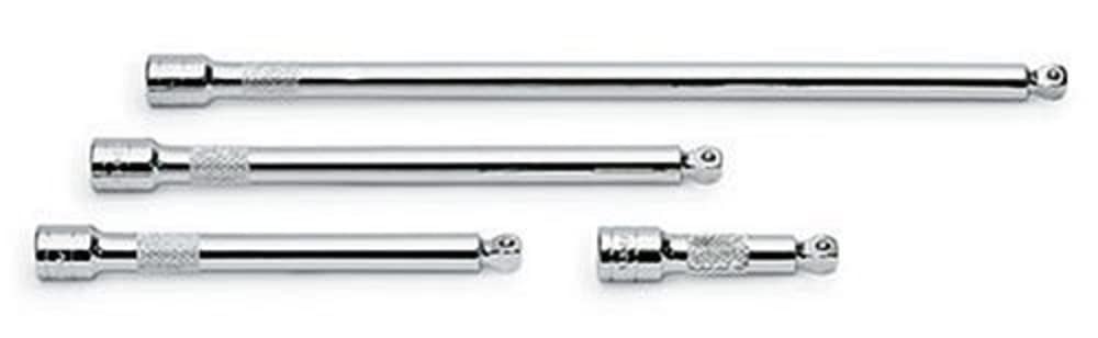 3/8″ Drive Chrome Wobble Extension Set – 4 Piece (3″, 6″, 8″, 12″) for Mechanics