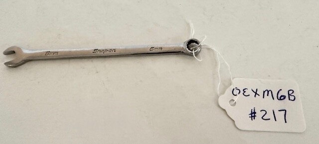Snap On Tools OEXM6B Metric 6mm Short Combination Wrench 12 Point #217