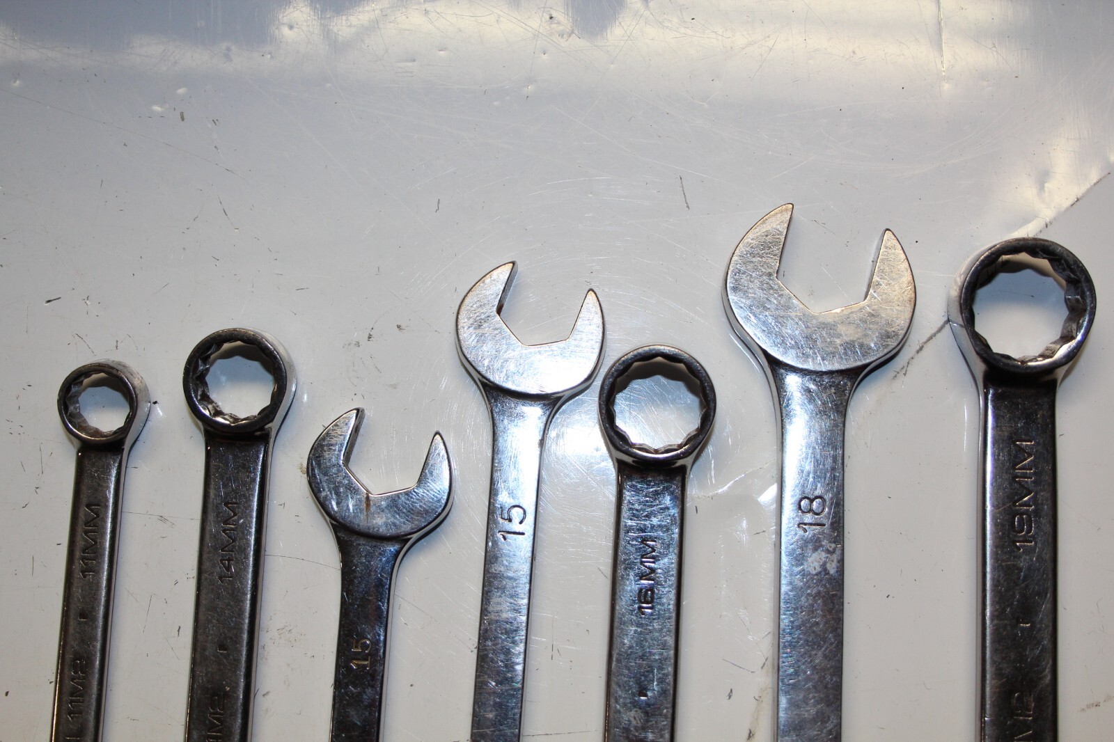 MATCO MAC TOOLS MIXED METRIC WRENCH SET 7 pcs USA 19MM 18MM 15MM 15MM 14MM 11MM