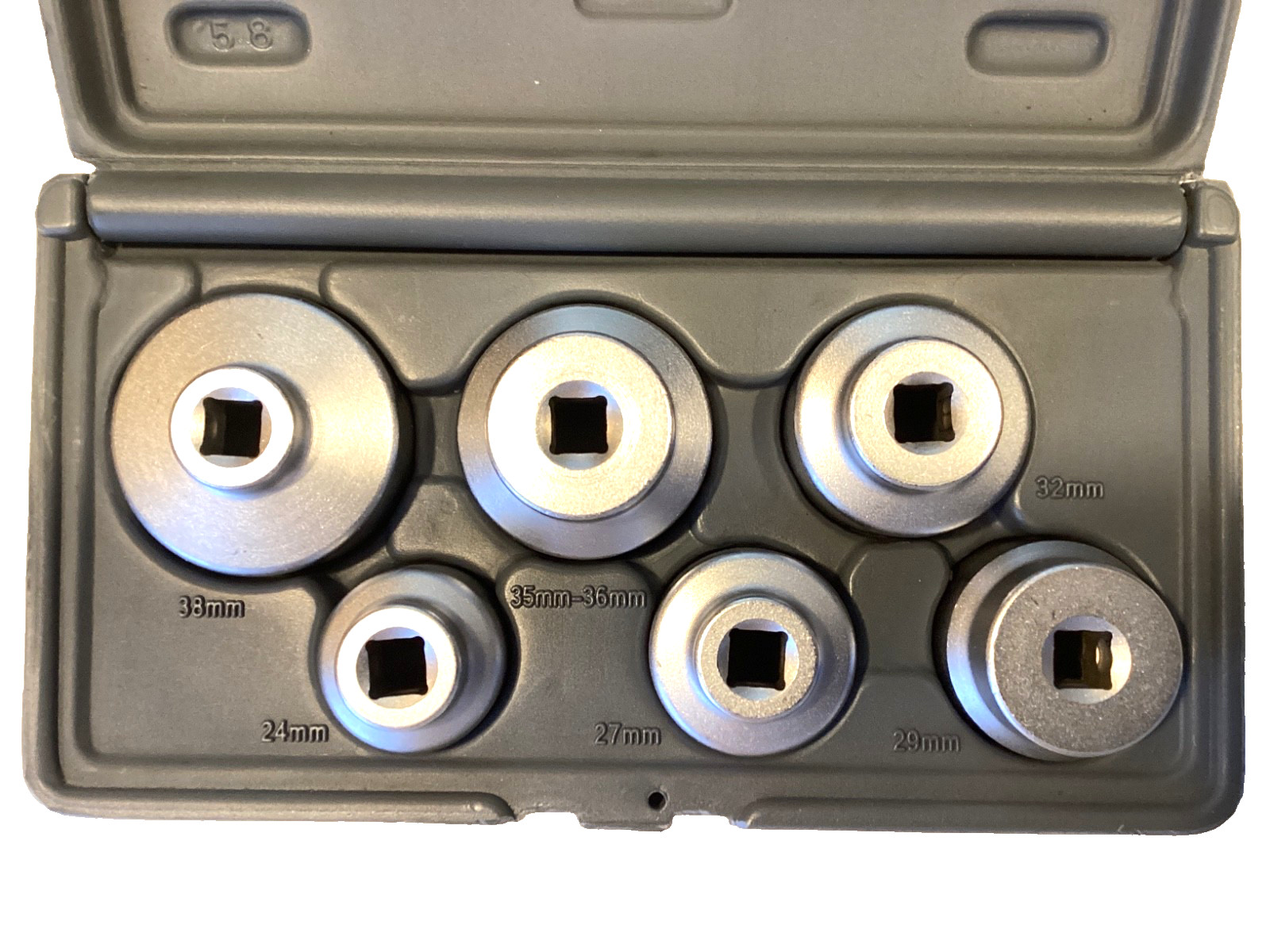 Matco Tools 6 Piece Oil Filter Socket Wrench Set In Snap Latch Case OFSR60 NICE
