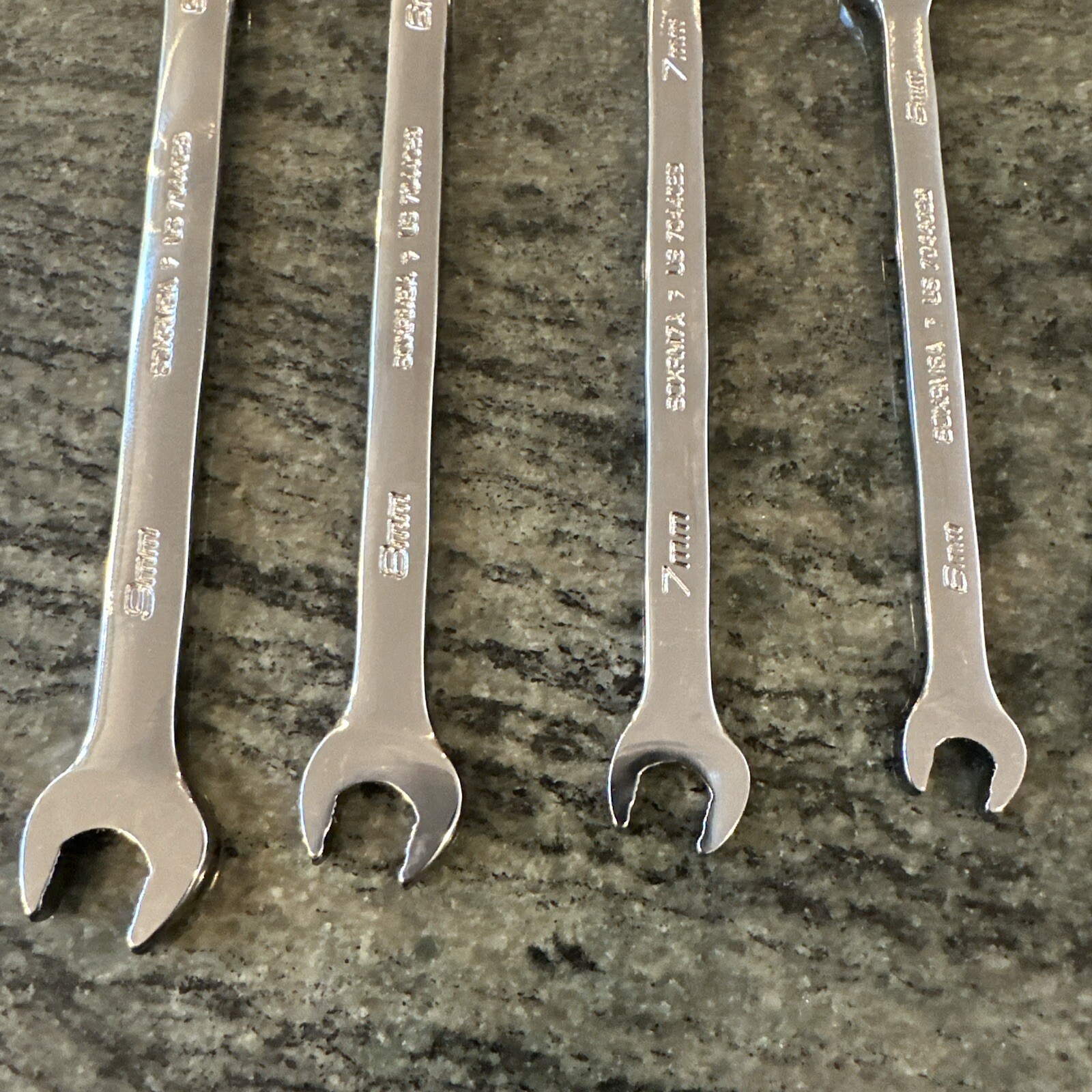 Snap On soxrm704a 4 pc non reversible flank drive plus ratcheting wrench set 6-9