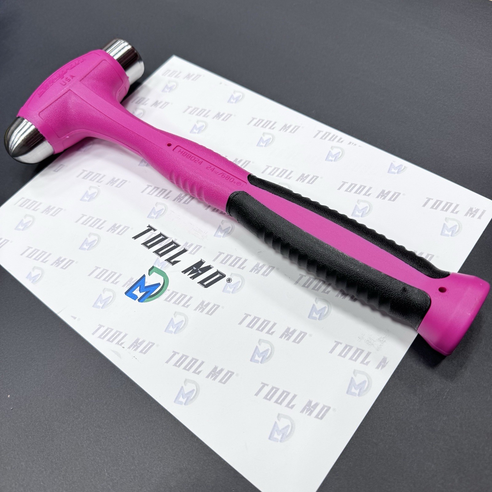 Snap-on Tools NEW ELECTRIC PINK 24oz / 680g Soft Grip Dead Blow Hammer HBBD24EP