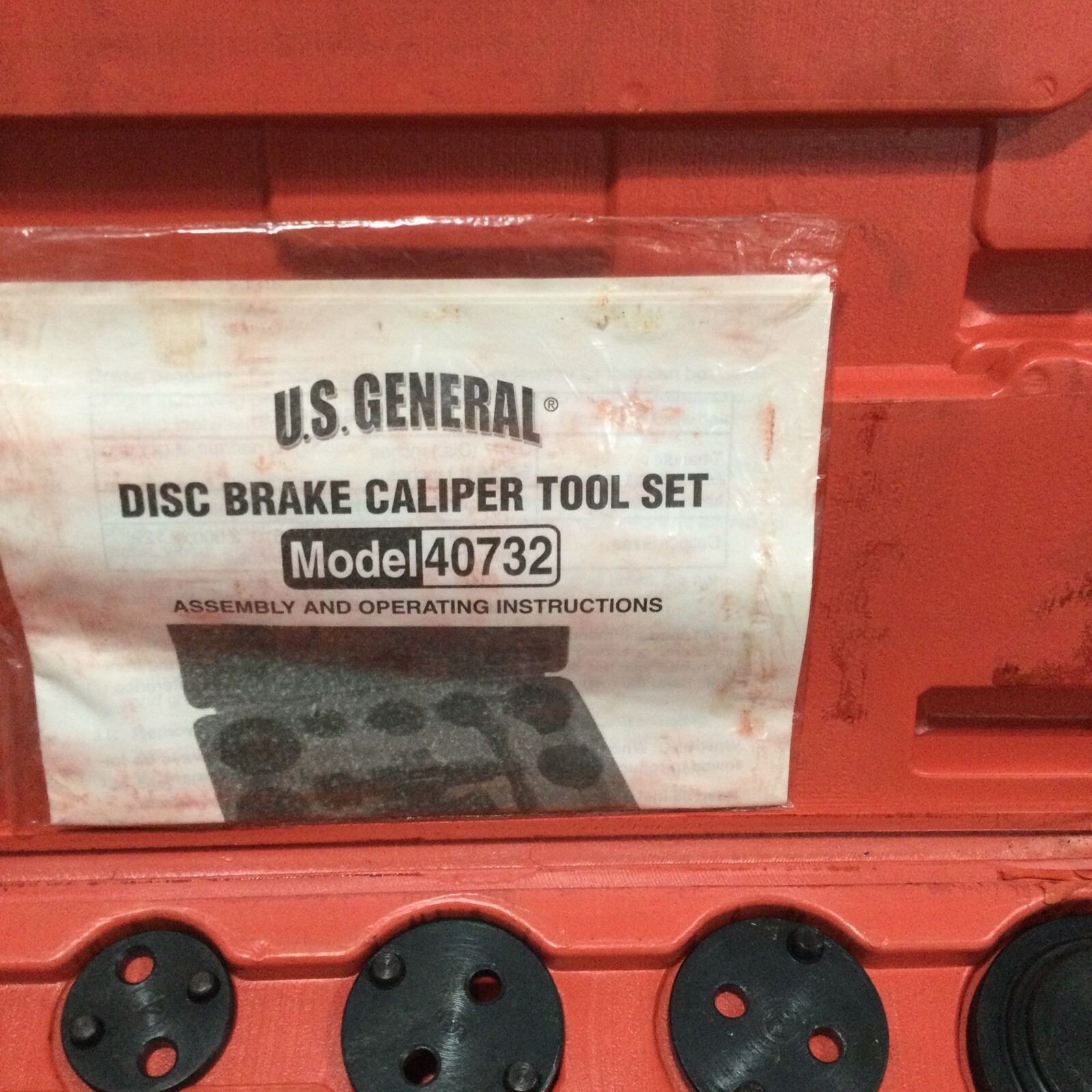 US General Disc Brake Caliper Tool Set Model 40732. With Case
