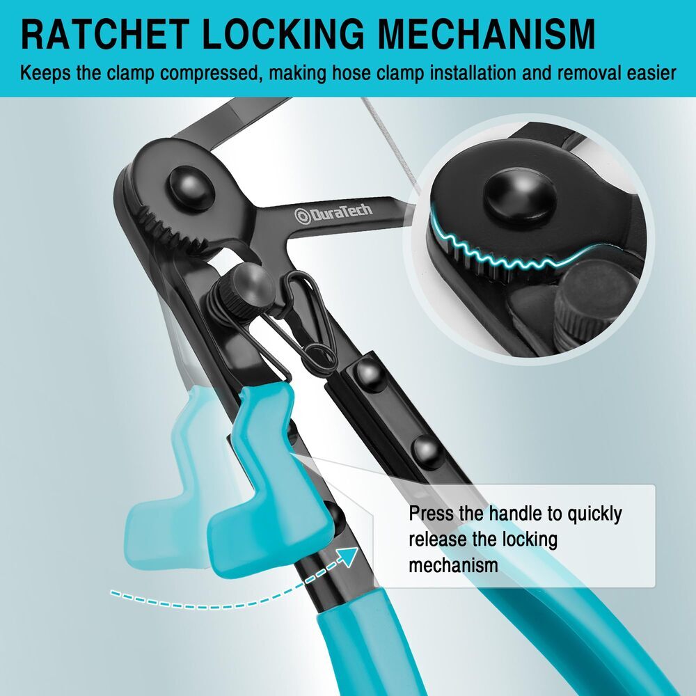DURATECH 27inch Flexible Hose Clamp Plier Long Reach Radiator Hose Clamp Removal