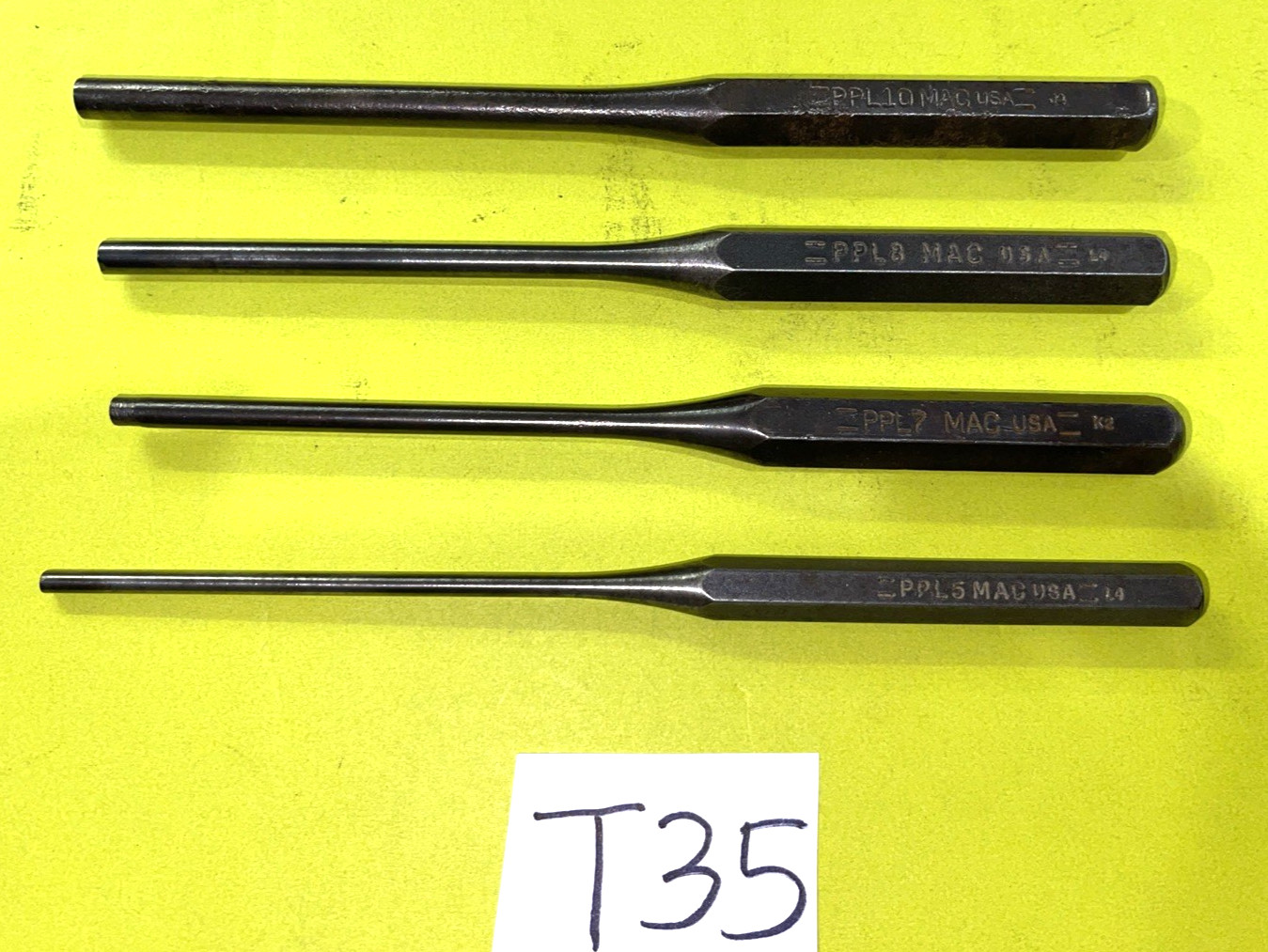 MAC TOOLS 4 PIECE LONG PIN PUNCH 5/32-5/16 SET FREE SHIPPING IN THE US