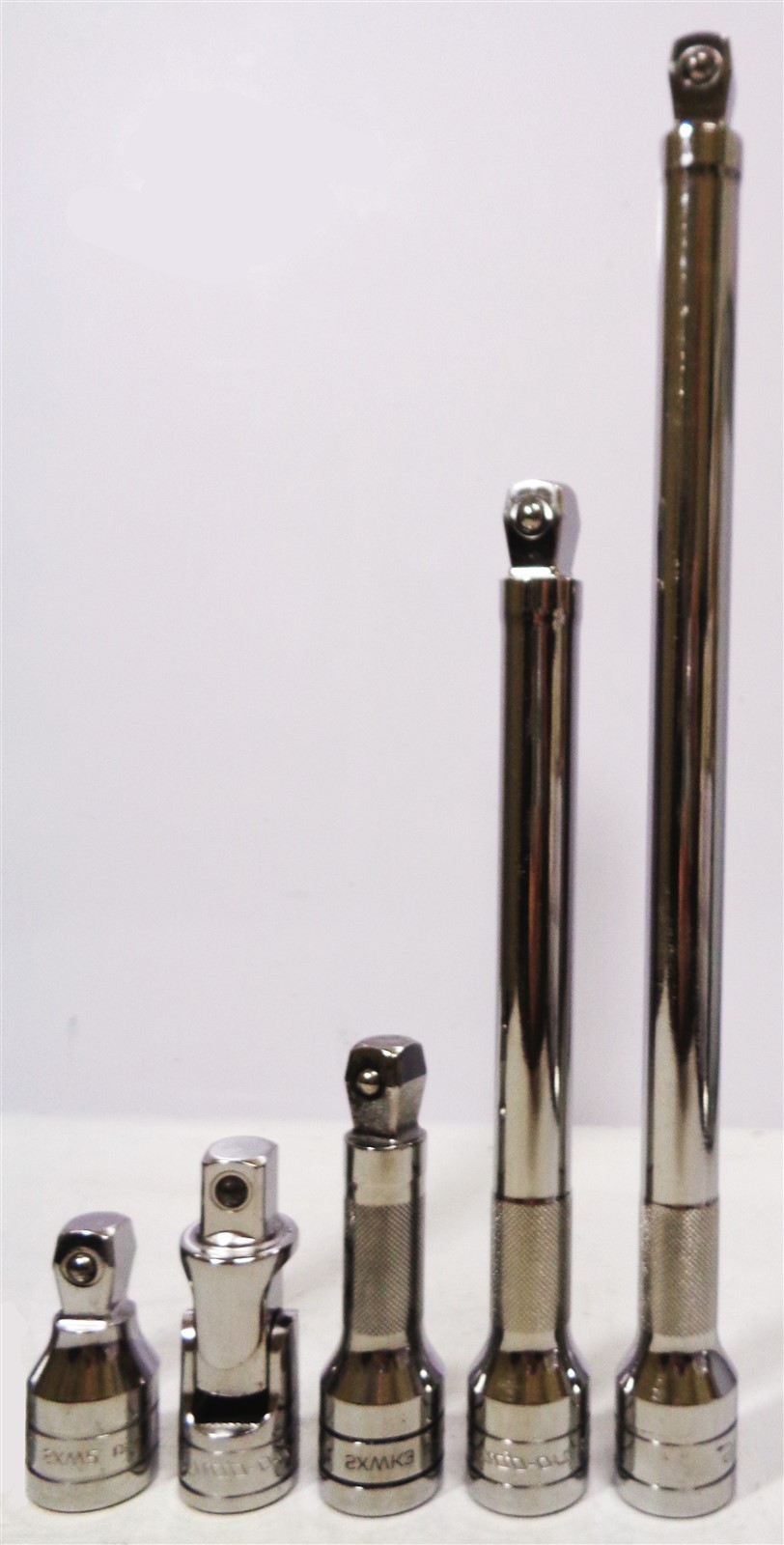 Snap-on ~ 6pc 1/2″ Drive ~ Knurled Socket Extension Lot ~ Wobble & Standard