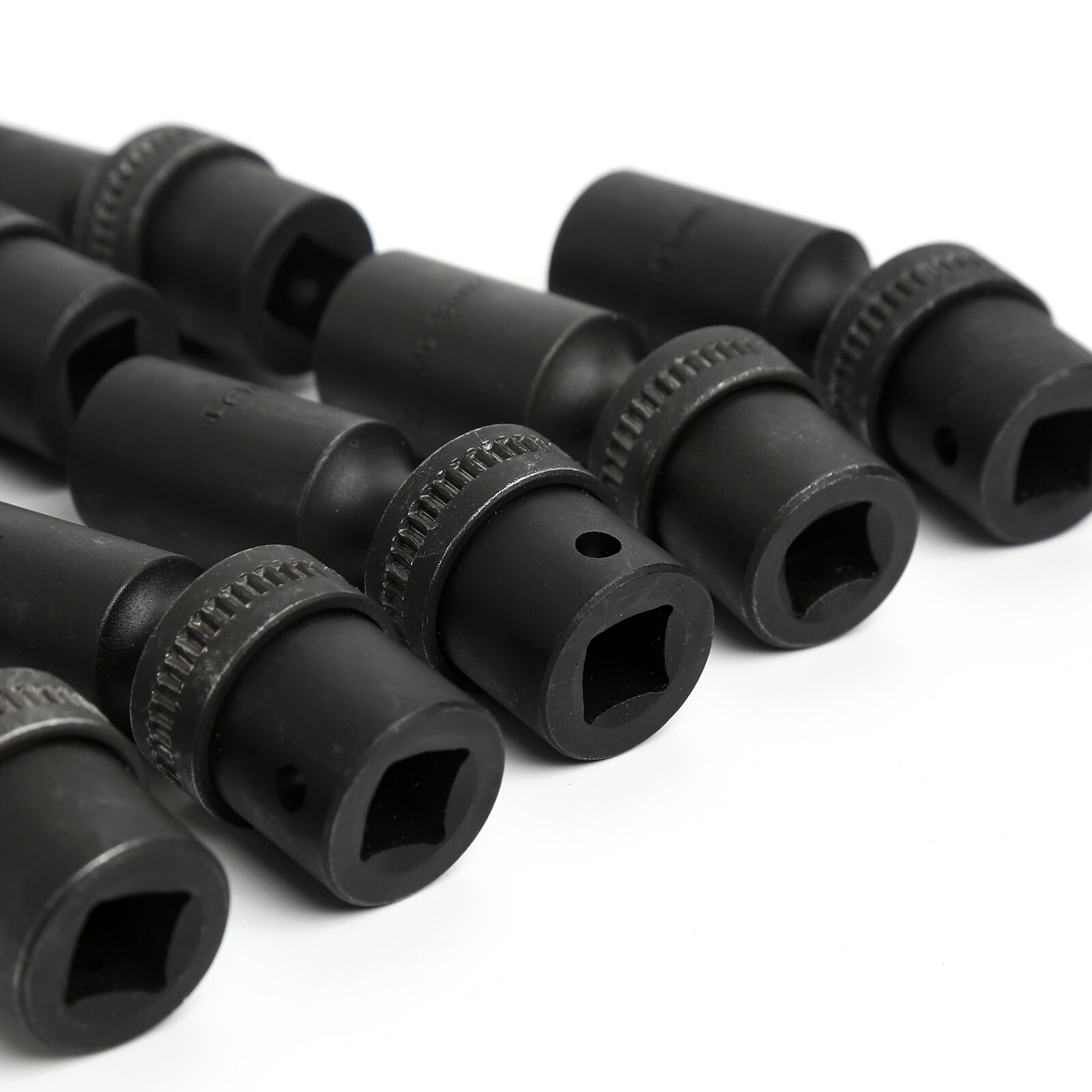Pro 10Pc 1/2″ inch Drive Square Deep Impact Socket Set Cr-Mo Metric Size 10-19MM