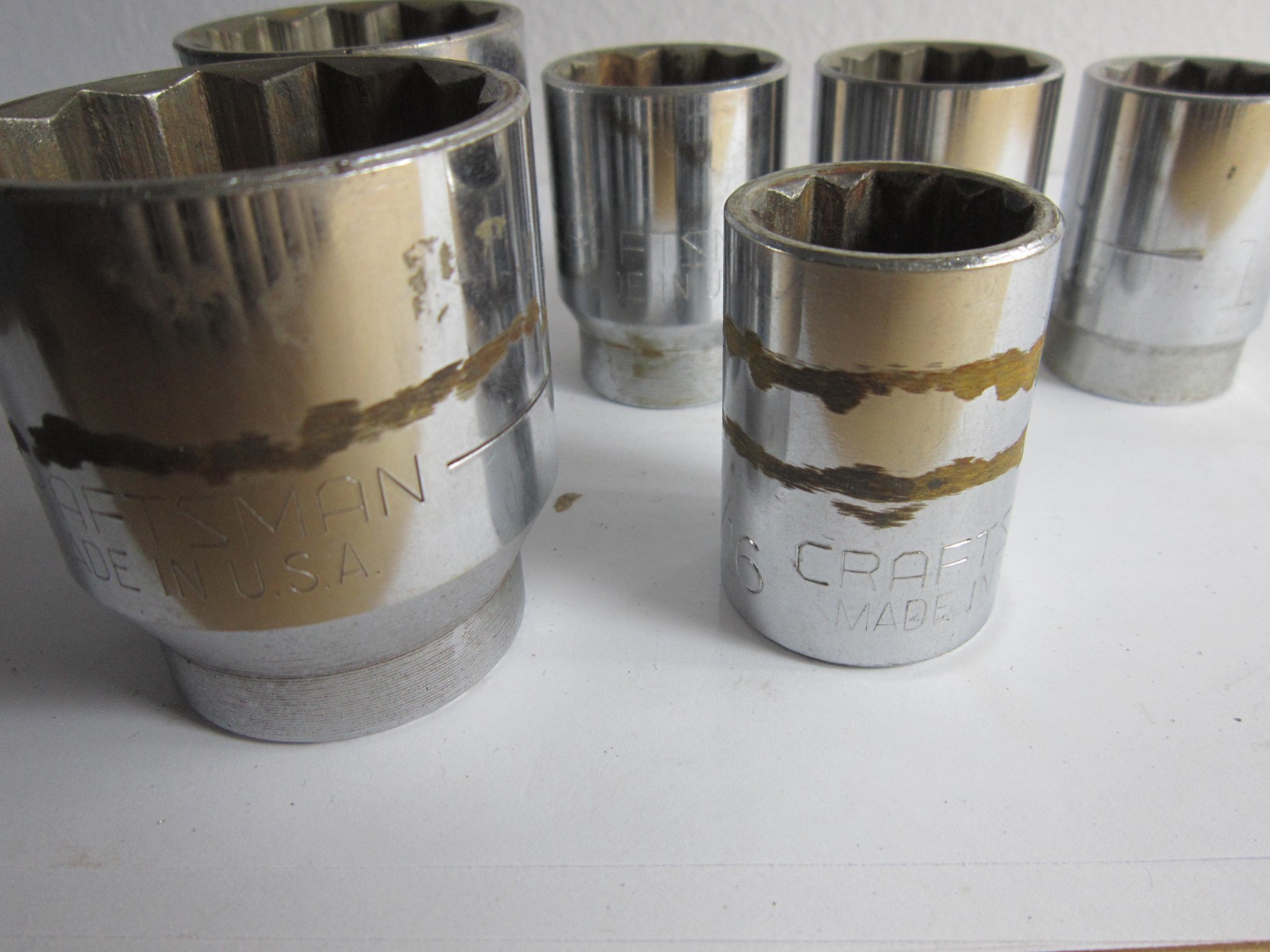 Craftsman 3/4 drive sockets 6 total G504