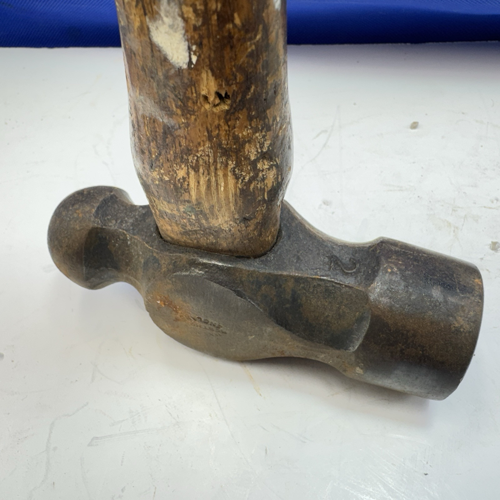 Ball Pein Hammer 2lb 12″ Hickory Shaft Vintage Reclaimed Tools Carpentry