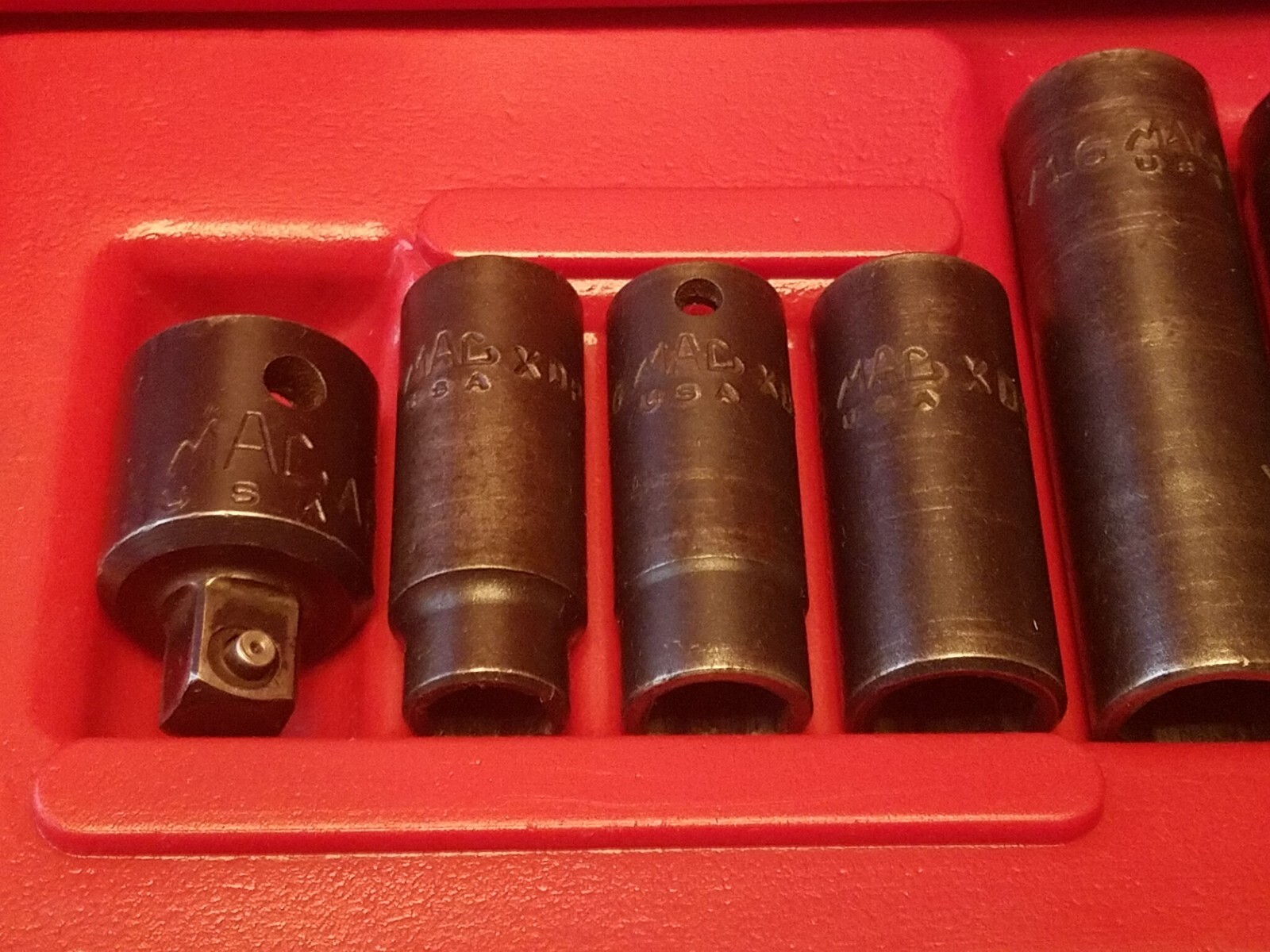 MAC TOOLS 3/8″ DRIVE SAE IMPACT SOCKET SET 6 PT 18 PC IN CARRYING CASE USA MADE