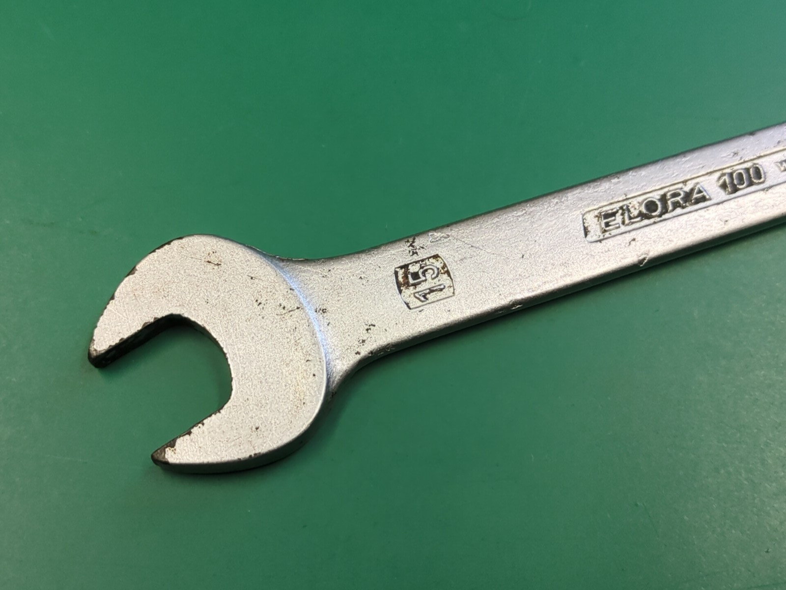 Vintage Elora No100 14mm x 15mm open Ended Spanner Made In West Germany