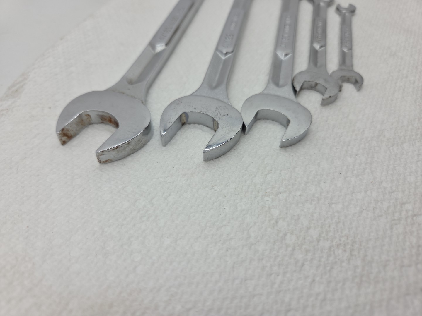 Vintage Dayton 5 Piece Open End Wrench Set – 1/4″ To 3/4″ No. 4X140 Made In USA