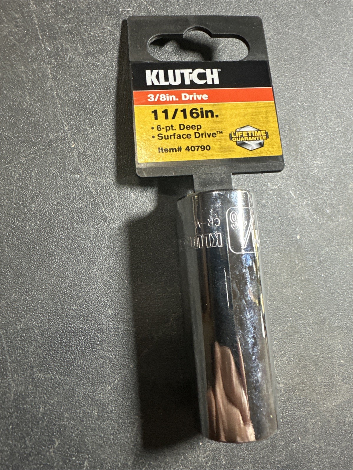 New Klutch 3/8 Drive 6 Pt Deep 11/16 In Sae Sockets