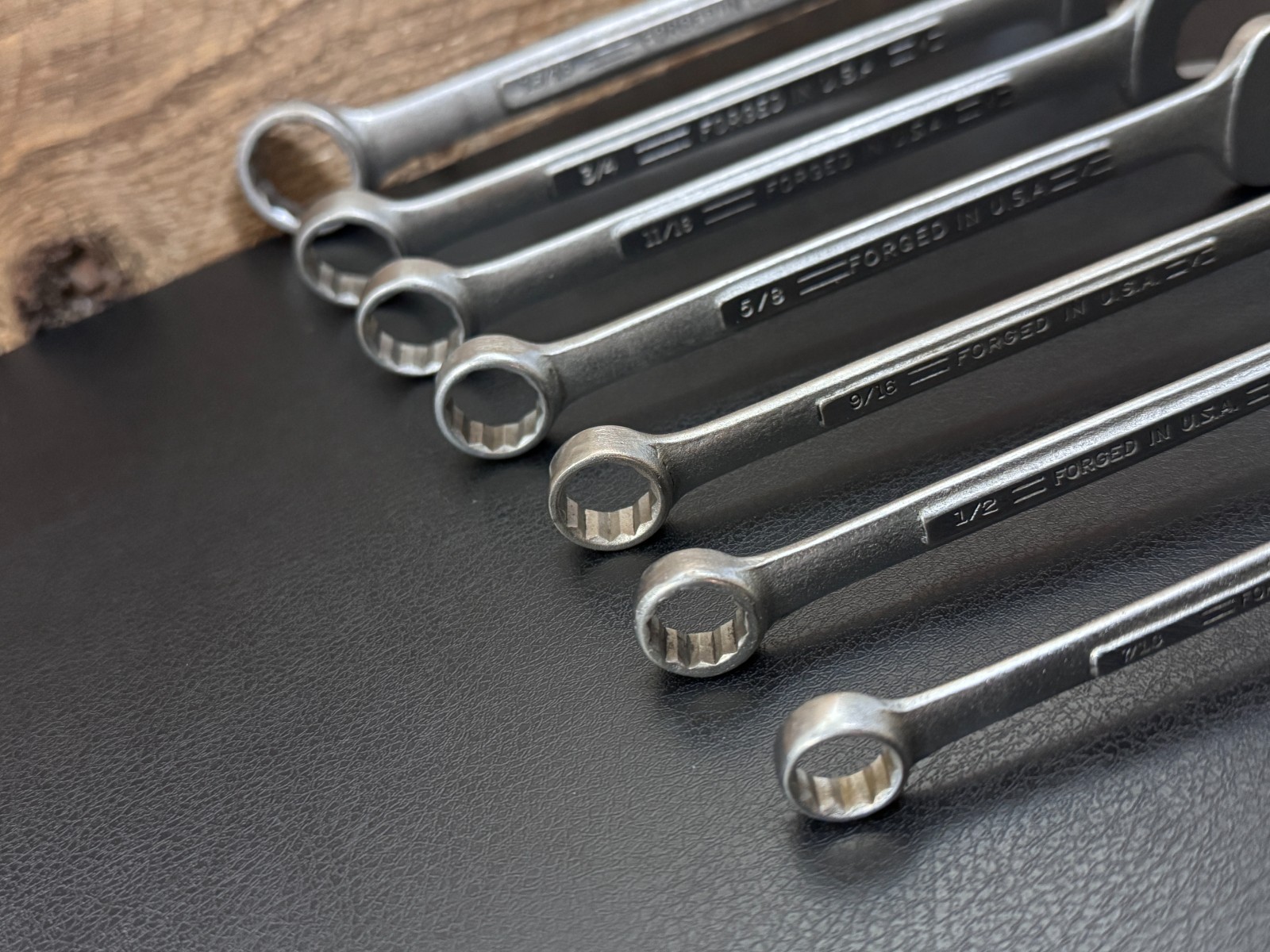 Vintage Craftsman =V= SAE Combination Wrench Set 7/16 to 15/16 7pc Forged in USA