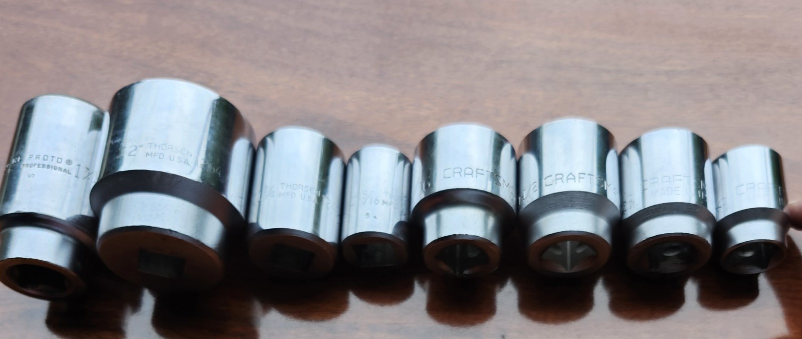 3/4” Drive Socket Lot 8 CRAFTSMAN THORSEN PROTO 2″ to 15/16″ USA Pre-Owned