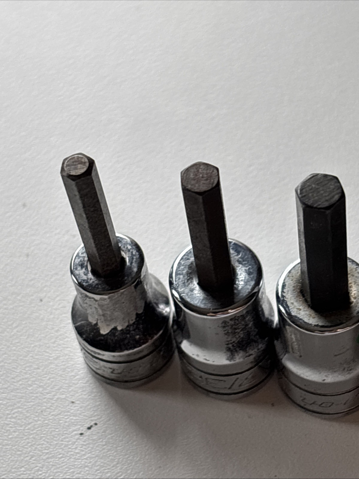 Snap-On FA 4-Piece SAE Chrome Standard Hex Bit Socket 3/16”-5/16” 🇺🇸